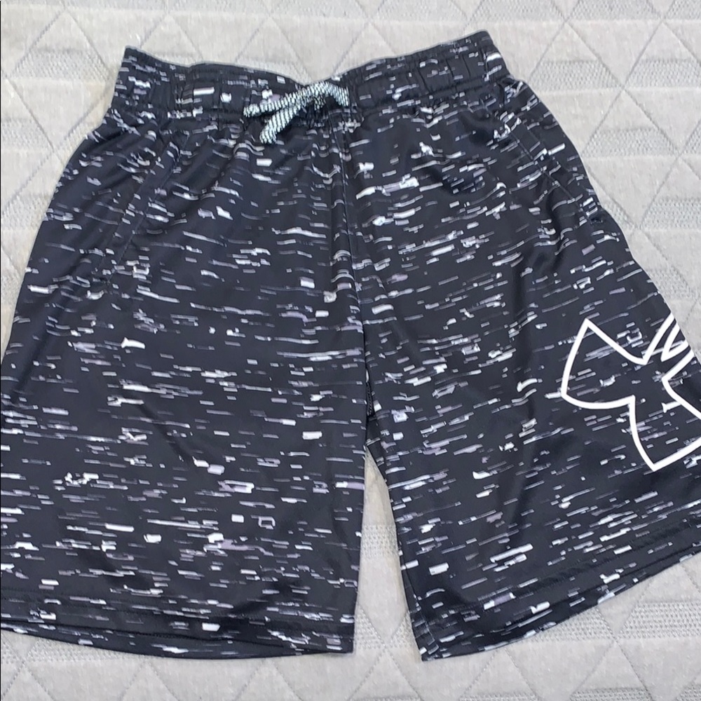 Under Armour Black and White Athletic Shorts